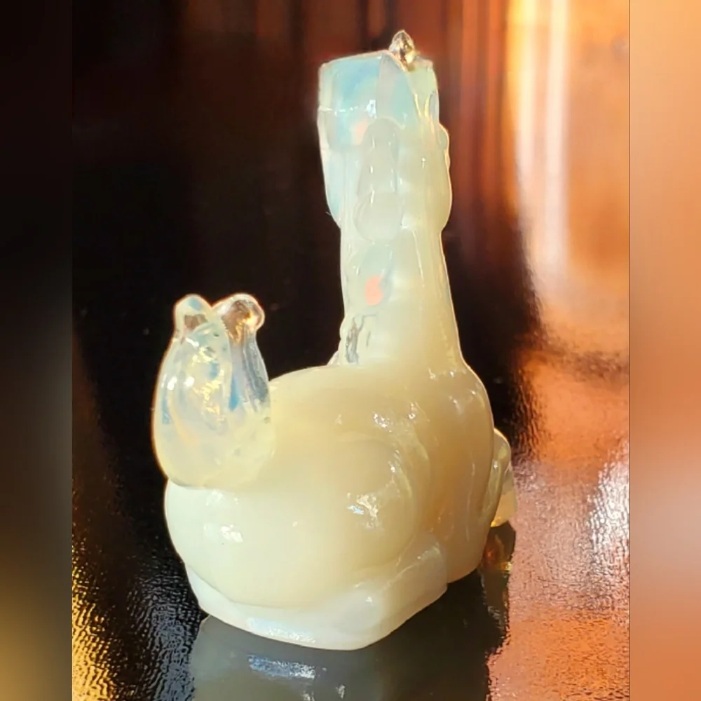 Vntg Boyd Light Yellow Slag Glass Little Lucky the Unicorn 🦄 - Picture 3 of 11